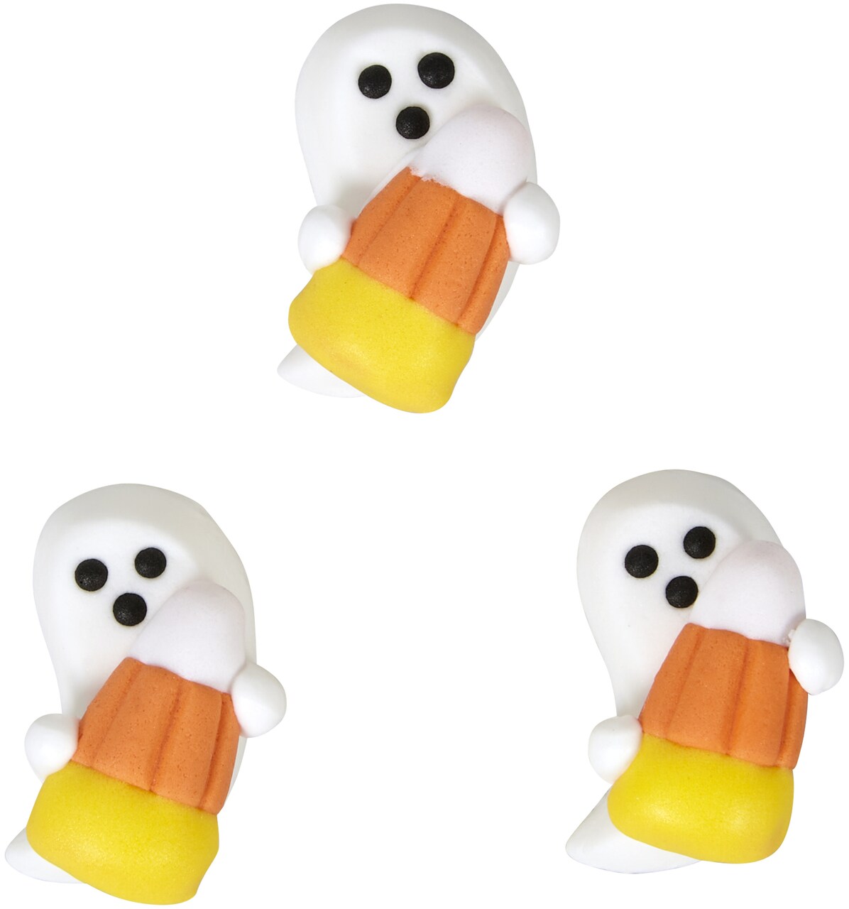 Wilton Royal Icing Decorations 12/Pkg-Ghost With Candy Corn